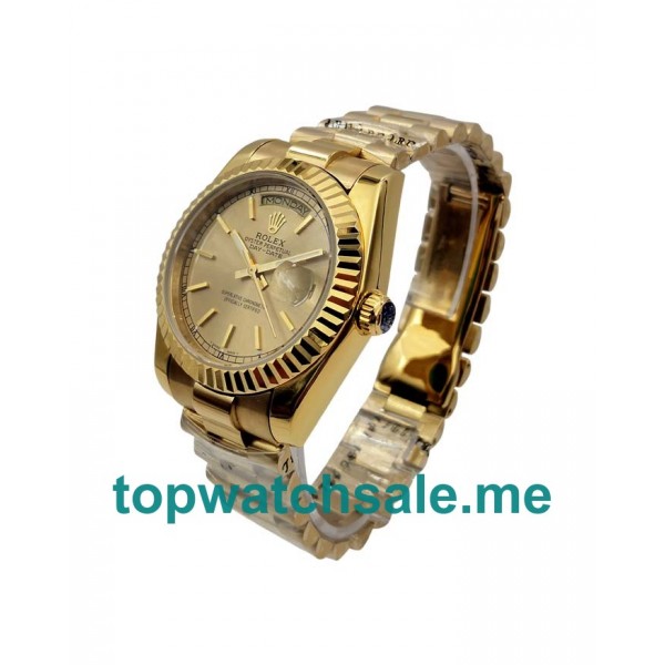 UK Champagne Dials Gold Rolex Day-Date 1803 Replica Watches