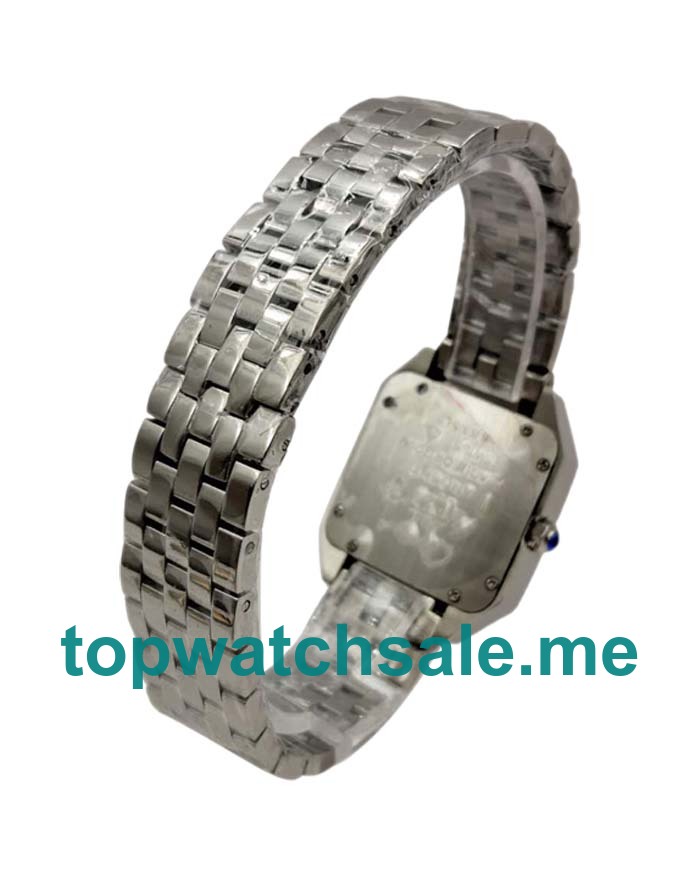 UK Steel Replica Cartier Santos Demoiselle W25064Z5 Silver Dials Watches
