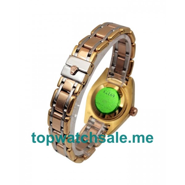 UK Rhodium Dials Gold Rolex Pearlmaster 80318 Replica Watches