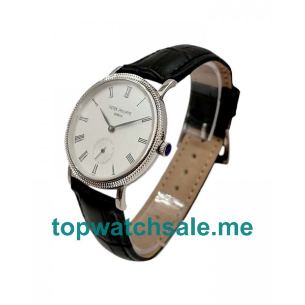 UK White Dials White Gold Patek Philippe Calatrava 5119G Replica Watches