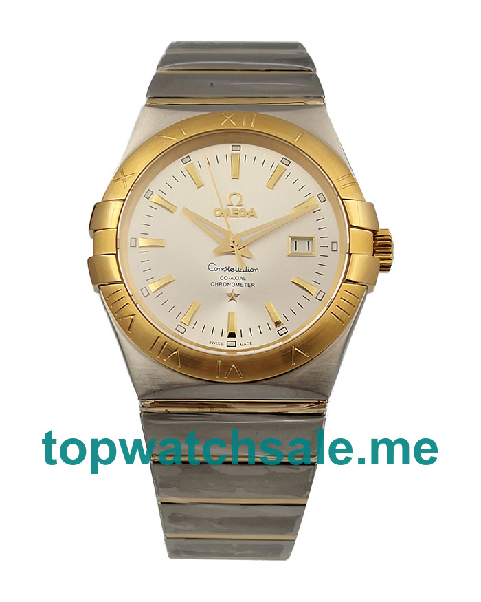 UK Silver Dials Steel And Gold Omega Constellation 123.20.38.21.02.005 Replica Watches