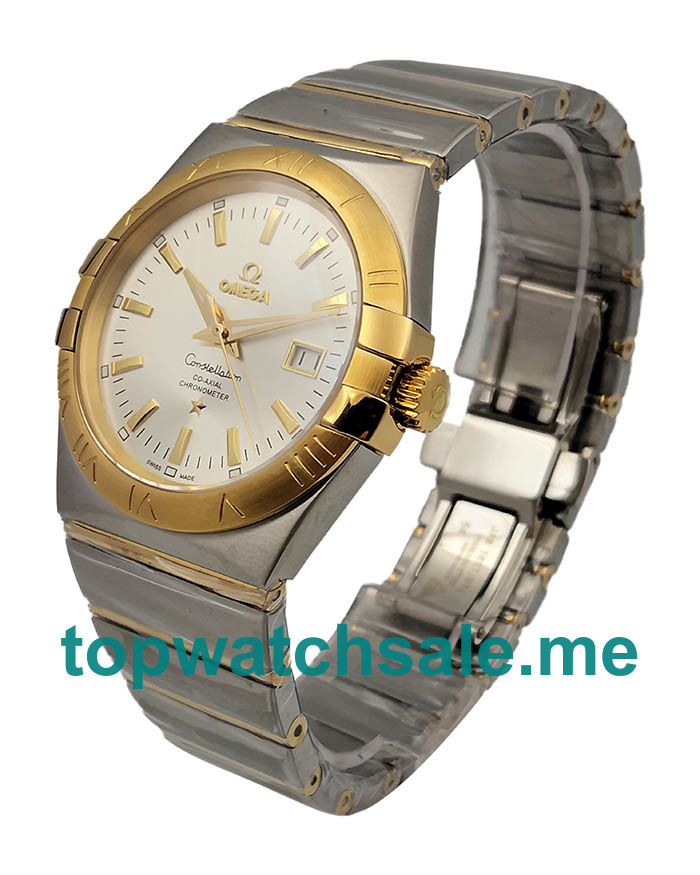 UK Silver Dials Steel And Gold Omega Constellation 123.20.38.21.02.005 Replica Watches