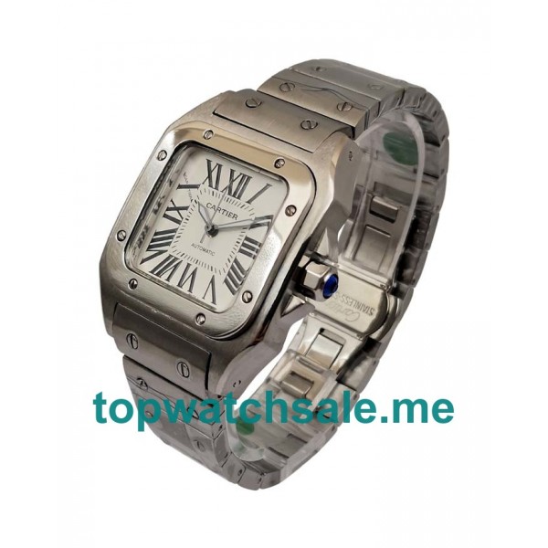 UK Silver Dials Steel Cartier Santos W20055D6 Replica Watches