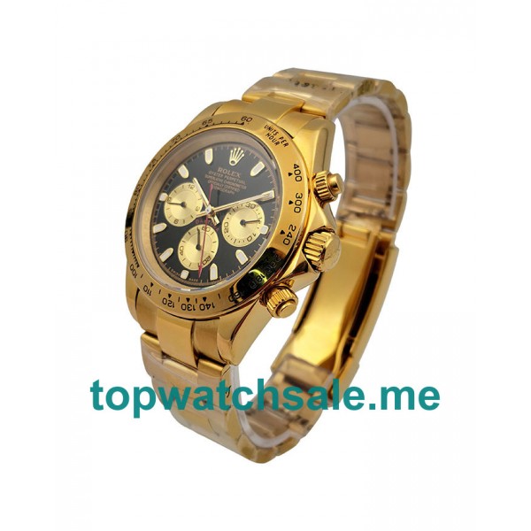 UK Black Dials Gold Rolex Daytona 116528 Replica Watches