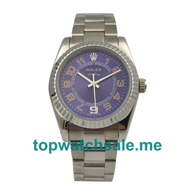 UK Blue Dials Steel And White Gold Rolex Air-King 114234 ReplIca Watches