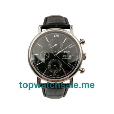 UK Black Dials Steel IWC Portofino Chronograph IW391019 Replica Watches