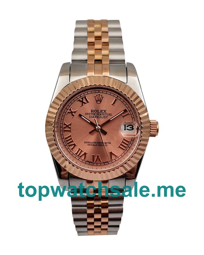 UK Pink Dials Steel And Rose Gold Rolex Datejust 178271 Replica Watches