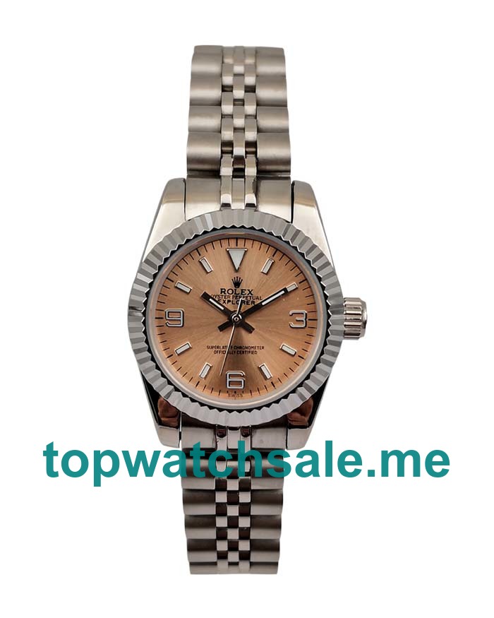 UK Salmon Dials White Gold Rolex Oyster Perpetual 76094 Replica Watches