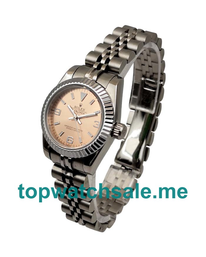 UK Salmon Dials White Gold Rolex Oyster Perpetual 76094 Replica Watches