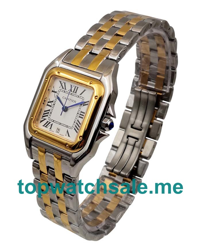 UK White Dials Steel And Gold Cartier Panthere 83083444 Replica Watches