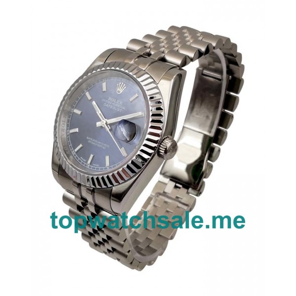 UK Blue Dials Steel And White Gold Rolex Datejust 16234 Replica Watches