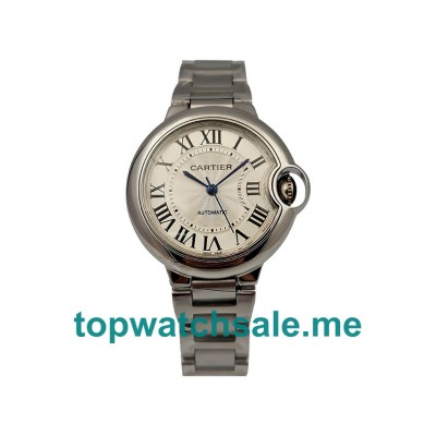 UK Silver Dials Steel Cartier Ballon Bleu W6920071 Replica Watches