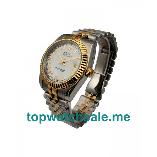 UK White Mother Of Pearl Dials Steel And Gold Rolex Datejust 116233 Replica Watches