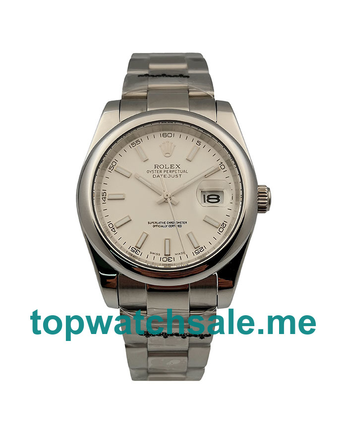 UK White Dials Steel Rolex Datejust 115200 Replica Watches