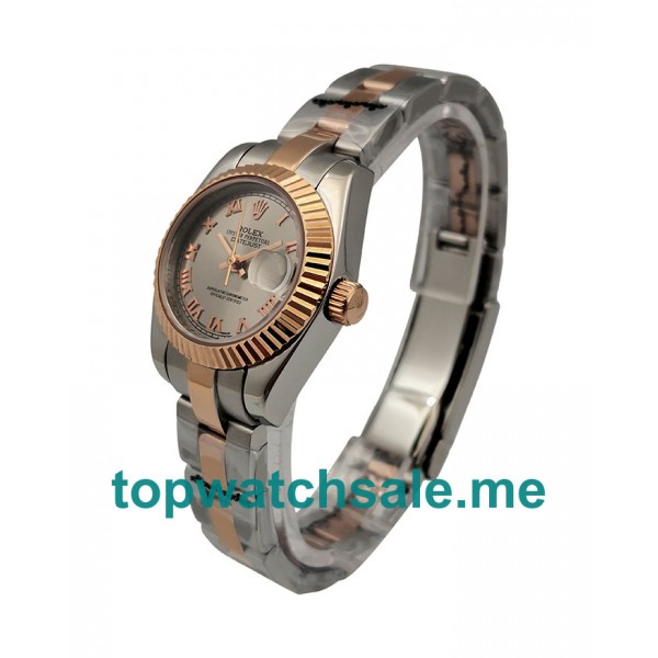 UK Rhodium Dials Steel And Rose Gold Rolex Lady-Datejust 179171 Replica Watches