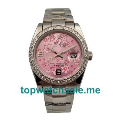 UK Pink Dials Steel And White Gold Rolex Datejust 116244 Replica Watches