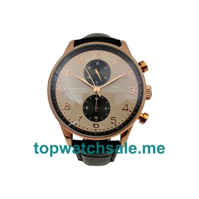 18K Red Gold Fake IWC Portugieser IW371482 Watches UK With White Dials