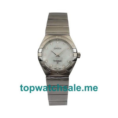 UK Steel White Dials Replica Omega Constellation 123.10.24.60.55.002 Watches