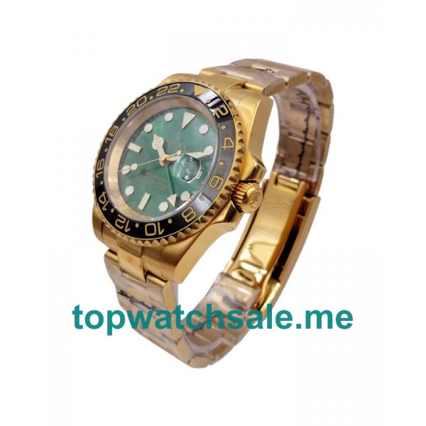 UK Green Dials Gold Rolex GMT-Master II 116718 LN Replica Watches