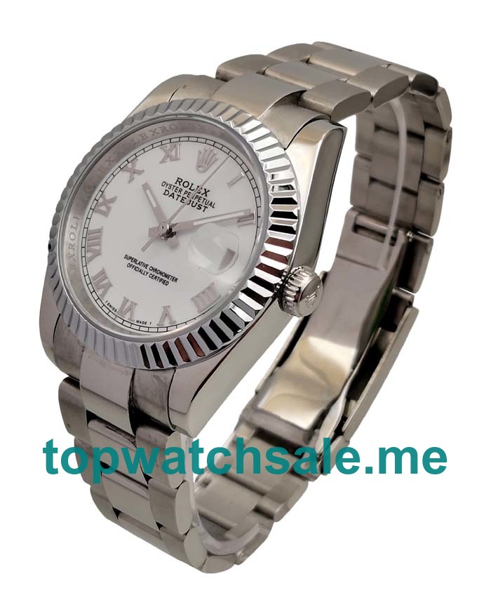 UK White Dials Steel Rolex Datejust 16220 Replica Watches