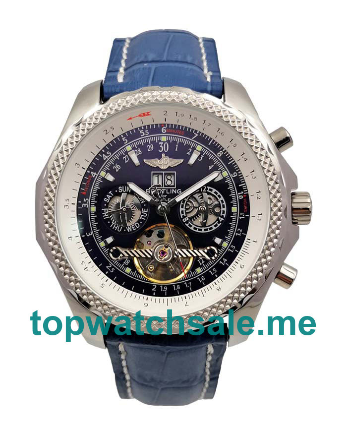 UK Blue Dials Steel Breitling Bentley Mulliner Tourbillon 45814 Replica Watches