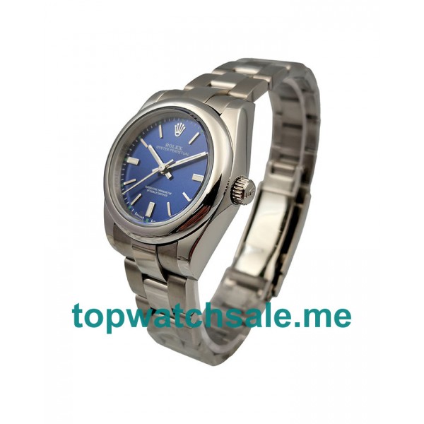 UK Blue Dials Replica Rolex Oyster Perpetual 177200 Steel Watches