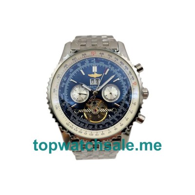 UK Blue Dials Steel Breitling Navitimer World A24322 Replica Watches