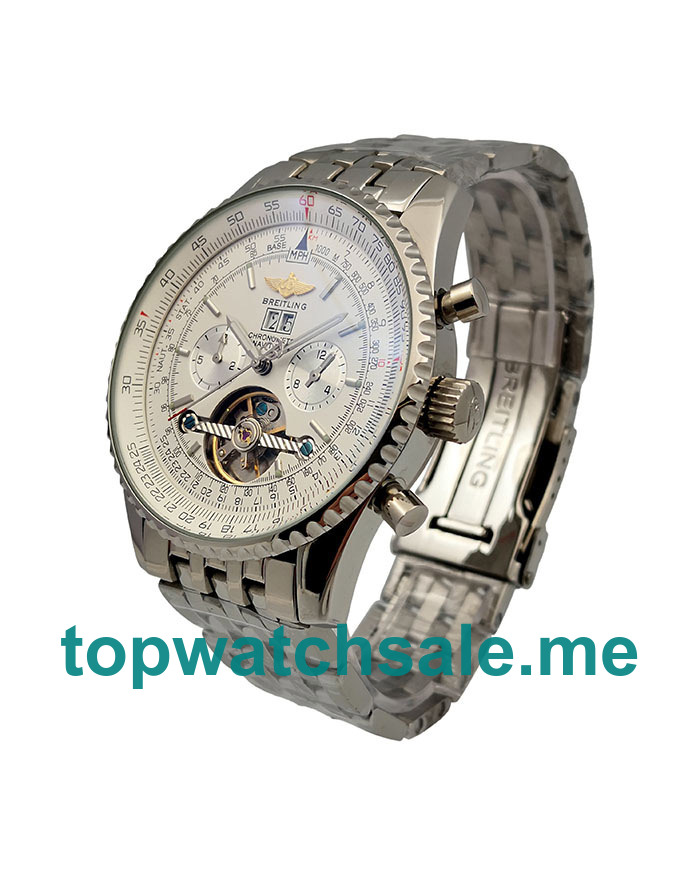 UK White Dials Steel Breitling Navitimer World A24322 Replica Watches