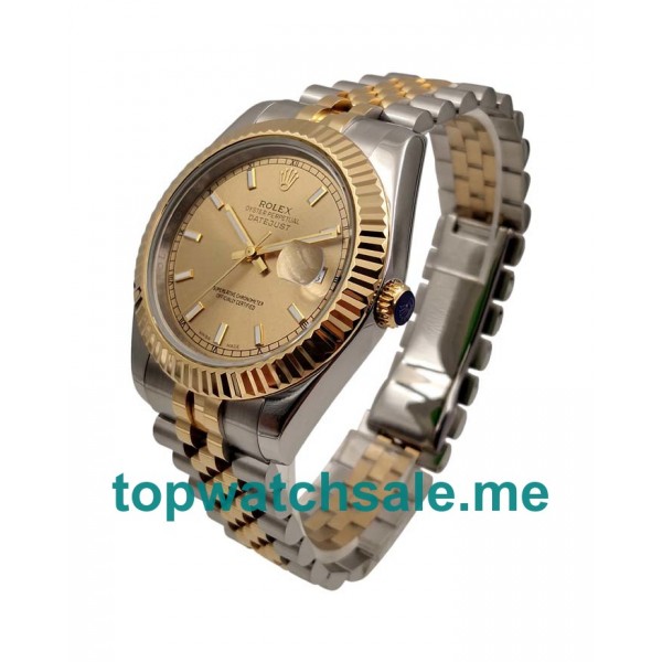 UK Champagne Dials Steel And Gold Rolex Datejust 116233 Replica Watches