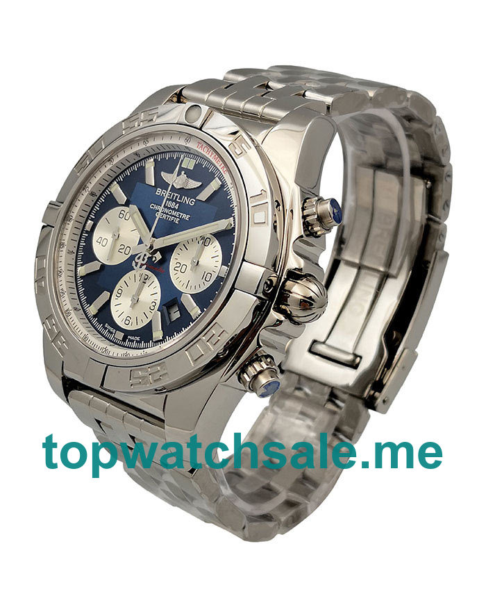 UK Blue Dials Steel Breitling Chronomat A011C88PA Replica Watches