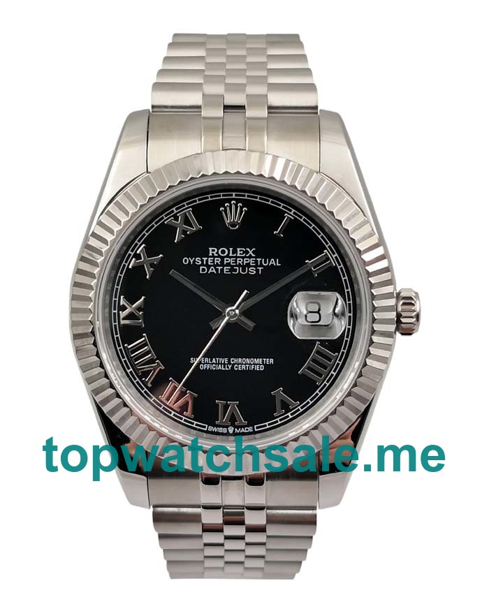 UK Black Dials Steel Rolex Datejust 116234 Replica Watches