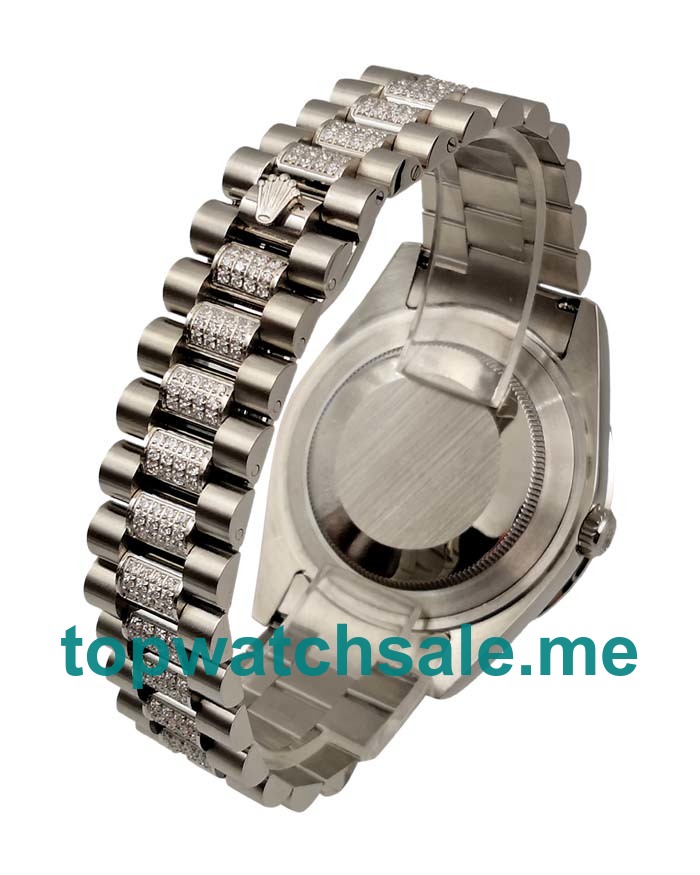 UK Blue Dials Steel Rolex Day-Date 118346 Replica Watches