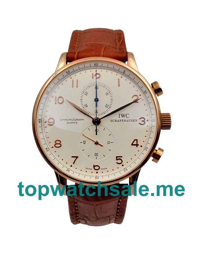 UK White Dials Rose Gold IWC Portugieser IW371480 Replica Watches