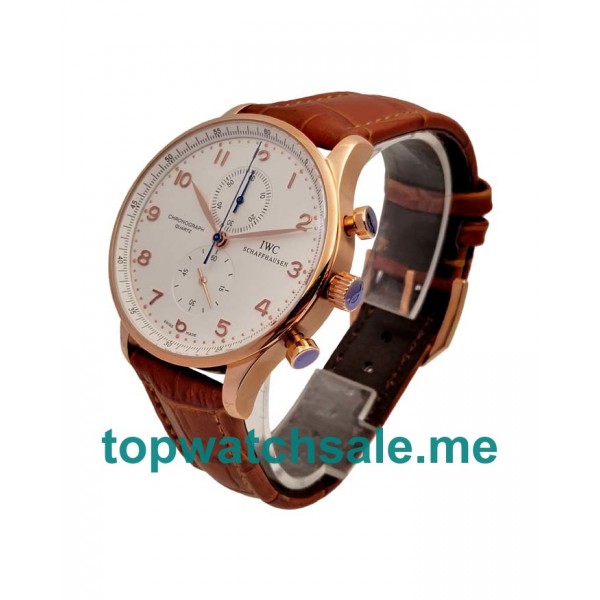 UK White Dials Rose Gold IWC Portugieser IW371480 Replica Watches