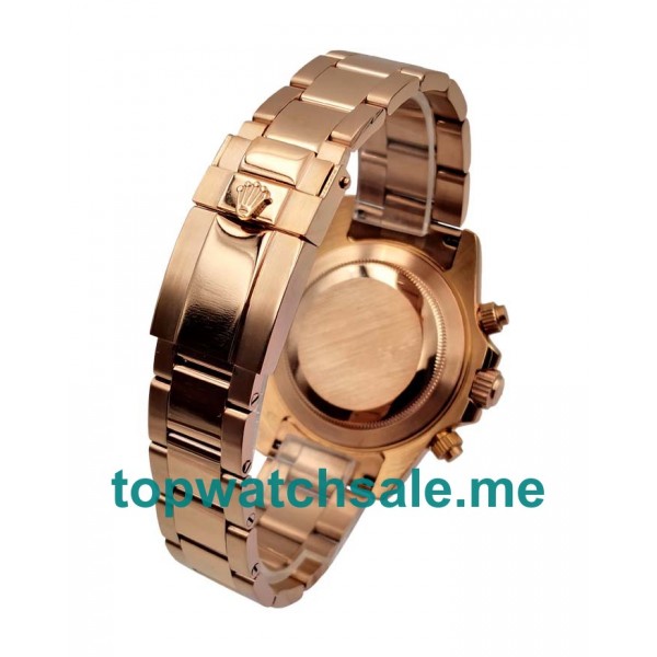 UK Black Dials Rose Gold Rolex Daytona 116505 Replica Watches