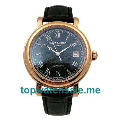 UK Black Dials Rose Gold Patek Philippe Calatrava 53609 Replica Watches