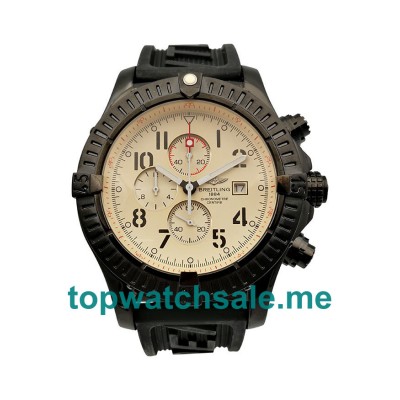 UK White Dials Black Steel Breitling Super Avenger V13375 Replica Watches