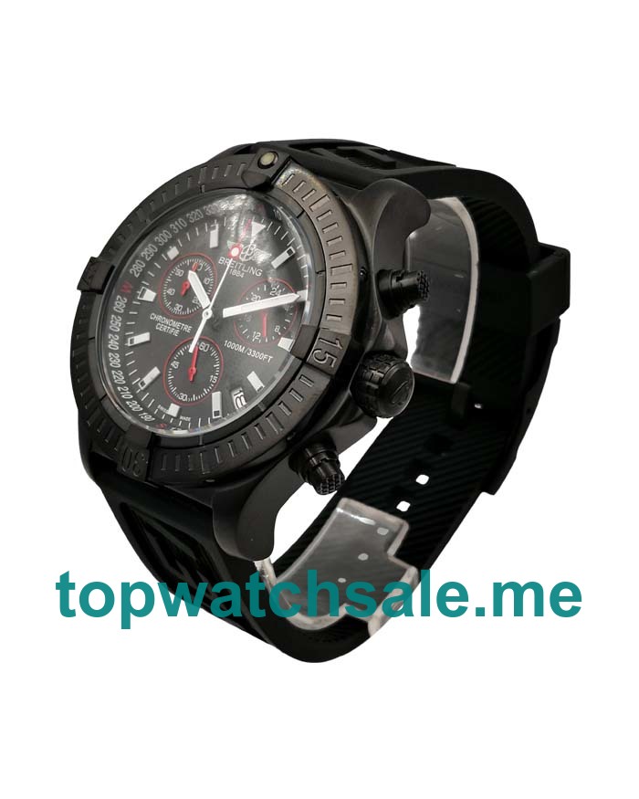 UK Black Dials Black Steel Breitling Avenger Seawolf Chrono M73390 Replica Watches