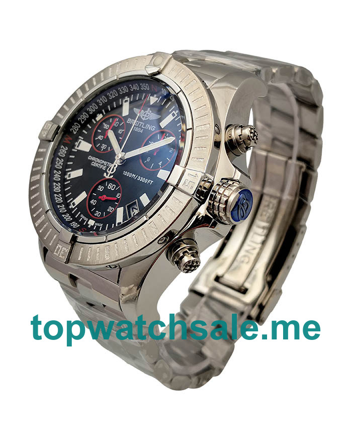 UK Black Dials Steel Breitling Avenger Seawolf Chrono A73390 Replica Watches