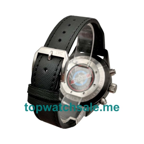 UK Black Dials Blak Ceramic IWC Pilots Spitfire Double Chronograph IW378901 Replica Watches