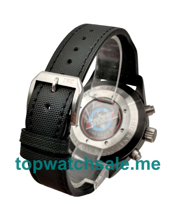 UK Black Dials Blak Ceramic IWC Pilots Spitfire Double Chronograph IW378901 Replica Watches