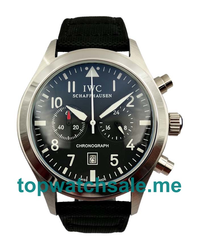 UK Black Dials Steel IWC Pilots 54284 Replica Watches