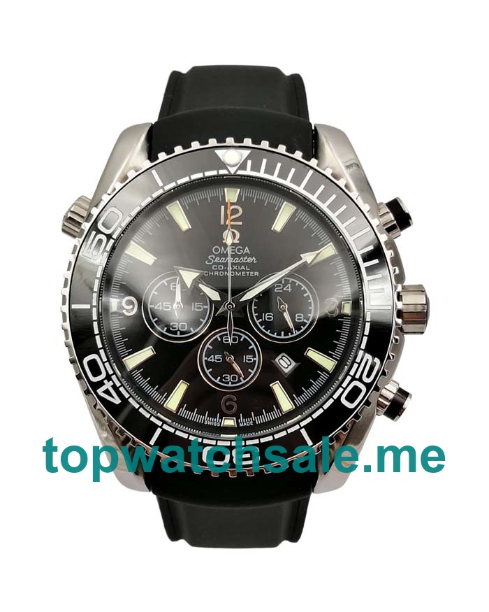 UK Black Dials Steel Omega Seamaster Planet Ocean Chrono 2210.52.00 Replica Watches