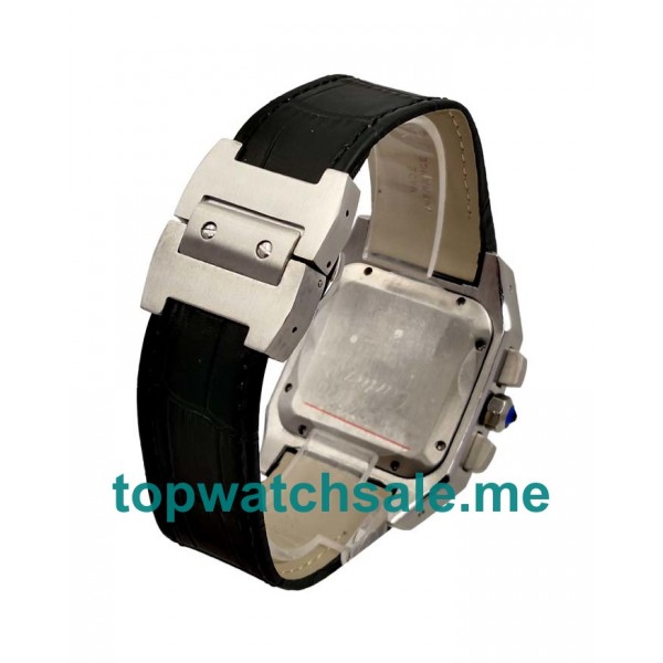 UK Black Dials Steel Cartier Santos 100 W20090X8 Replica Watches