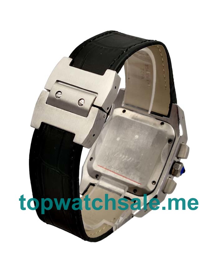 UK Black Dials Steel Cartier Santos 100 W20090X8 Replica Watches