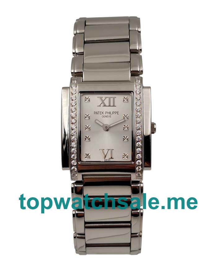 UK Silver Dials Steel Patek Philippe Twenty~4 4910/10A Replica Watches