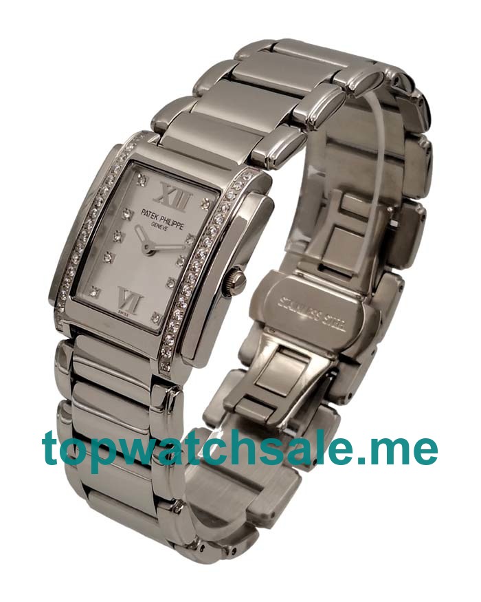 UK Silver Dials Steel Patek Philippe Twenty~4 4910/10A Replica Watches