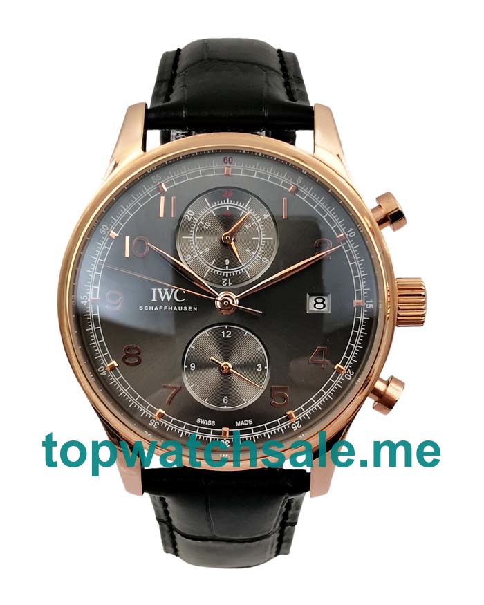 UK Black Dials Rose Gold IWC Portugieser IW390505 Replica Watches