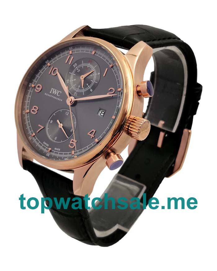 UK Black Dials Rose Gold IWC Portugieser IW390505 Replica Watches
