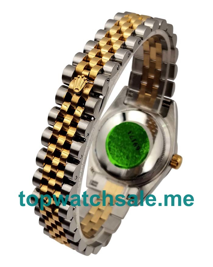 UK White Mother-of-pearl Dials Steel And Gold Rolex Datejust 69173 Replica Watches